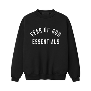 Fear of God Essentials Varsity 90s Crewneck Sweatshirt 'Vintage Black'