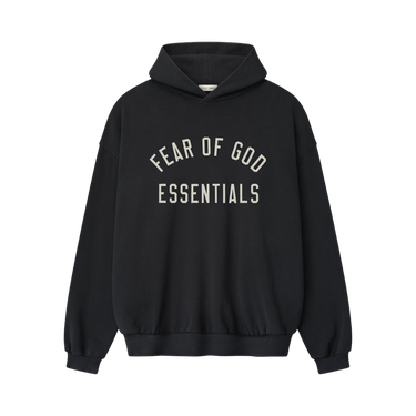 Fear of God Essentials Varsity 90s Fit Hoodie 'Vintage Black'