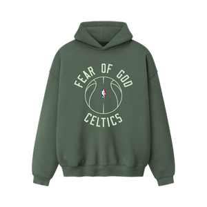Fear of God Essentials Celtics X Barkley Hendricks 90s Hoodie 'Balsam Green'