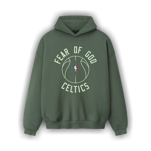 Fear of God Essentials Celtics X Barkley Hendricks 90s Hoodie 'Balsam Green'