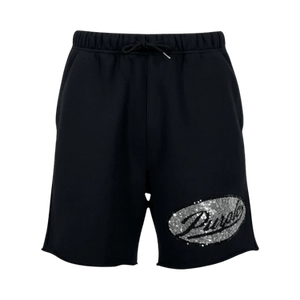 PURPLE BRAND Heavyweight Fleece Raw Hem Short 'Black'