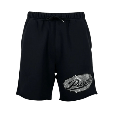 PURPLE BRAND Heavyweight Fleece Raw Hem Short 'Black'