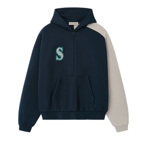 Fear of God Essentials Mariners Raglan Half Zip Sport Hoodie 'Dark Sapphire'