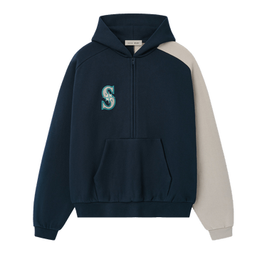 Fear of God Essentials Mariners Raglan Half Zip Sport Hoodie 'Dark Sapphire'