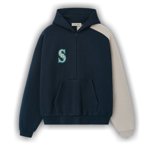 Fear of God Essentials Mariners Raglan Half Zip Sport Hoodie 'Dark Sapphire'