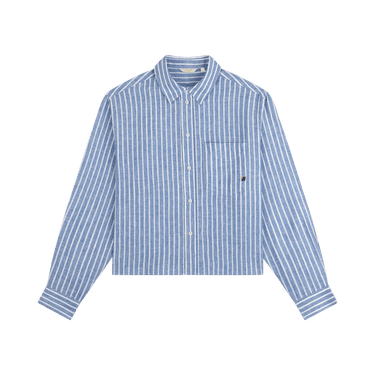 Aimé Leon Dore Striped Linen Casual Shirt 'Soft Chambray'