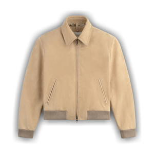 Aimé Leon Dore Croc-Embossed Nubuck Bomber Jacket 'Sand'