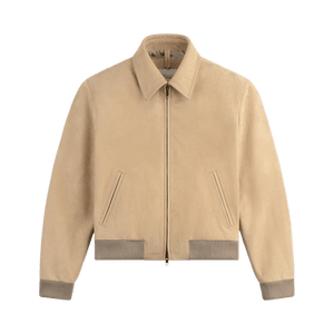 Aimé Leon Dore Croc-Embossed Nubuck Bomber Jacket 'Sand'