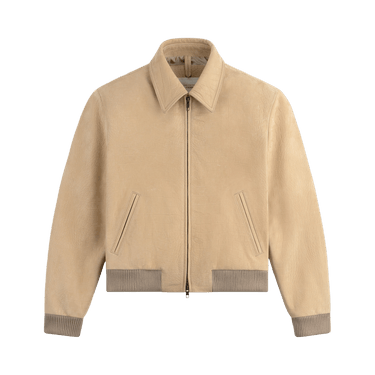 Aimé Leon Dore Croc-Embossed Nubuck Bomber Jacket 'Sand'