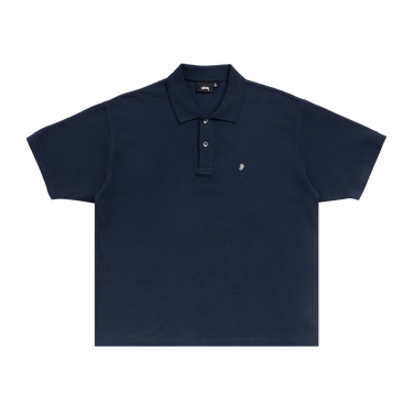 Stussy Classic Pique Polo Shirt 'Navy'