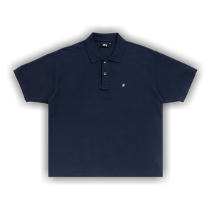 Stussy Classic Pique Polo Shirt 'Navy'