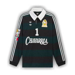 Adidas x Willy Chavarria Rugby Shirt 'Black/Aurora Ivy'
