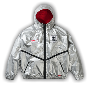 Palace x Nike England Dri-Fit Academy Anthem Jacket 'Pewter Grey/Bright Crimson/Black'