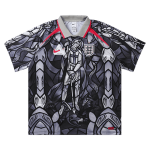 Palace x Nike England Dri-Fit Football Jersey 'Pewter Grey/Bright Crimson'