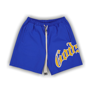 Godspeed OG Logo Nylon Shorts 'Blue/Yellow'