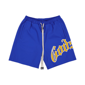 Godspeed OG Logo Nylon Shorts 'Blue/Yellow'