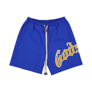 Godspeed OG Logo Nylon Shorts 'Blue/Yellow'