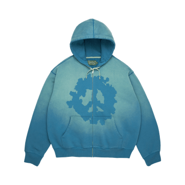 Denim Tears Peace Wreath Knockout Zip Hoodie 'Blue'