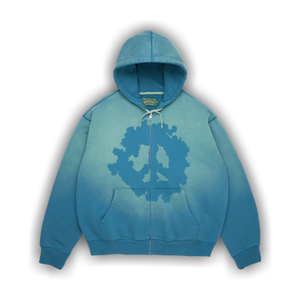Denim Tears Peace Wreath Knockout Zip Hoodie 'Blue'