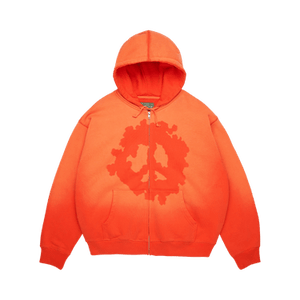 Denim Tears Peace Wreath Knockout Zip Hoodie 'Orange'