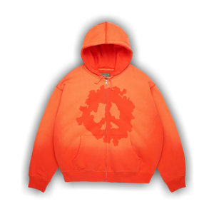Denim Tears Peace Wreath Knockout Zip Hoodie 'Orange'