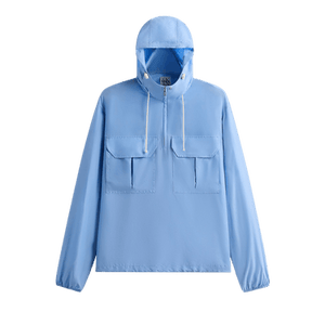 Kith &Kin Washed Silk Habotai Quarter Zip Raj Jacket 'Millstream'