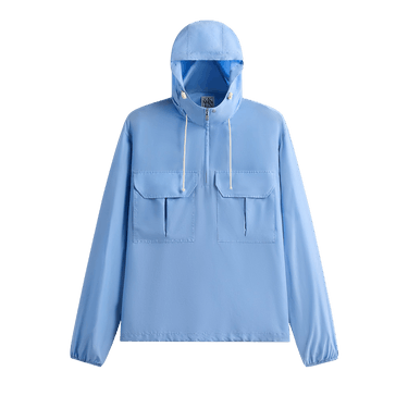 Kith &Kin Washed Silk Habotai Quarter Zip Raj Jacket 'Millstream'