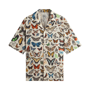 Kith &Kin Butterfly Archive Thompson Camp Collar Shirt 'Sandrift'