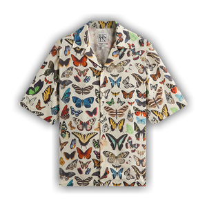 Kith &Kin Butterfly Archive Thompson Camp Collar Shirt 'Sandrift'