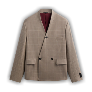 Kith &Kin x Giorgio Armani Single Breasted Collarless Jacket 'Dark Ash'