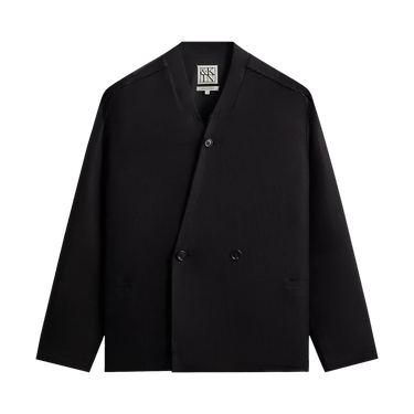 Kith &Kin Long Sleeve Linen Viscose Twill Mathis Shirt 'Black'