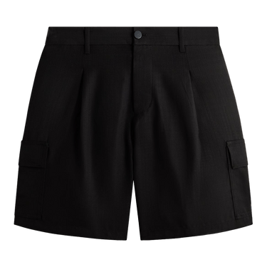 Kith &Kin Textured Viscose Conley Cargo Short 'Black'