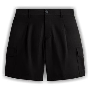 Kith &Kin Textured Viscose Conley Cargo Short 'Black'