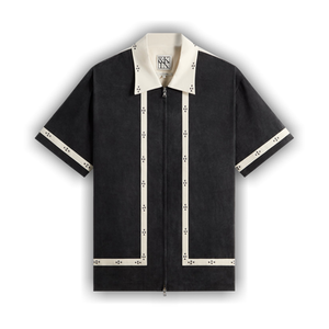 Kith &Kin Cupro Linen Amir Shirt 'Black'