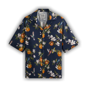 Kith &Kin Citrus Garden Thompson Camp Collar Shirt 'Nocturnal'