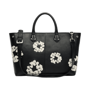 Denim Tears Cotton Wreath Leather Bag Large 'Black/White'