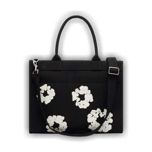 Denim Tears Cotton Wreath Canvas Tote Bag Large 'Black/White'