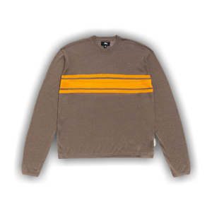 Stussy Lightweight Striped Sweater 'Brown'