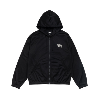 Stussy Athletic Mesh Zip Hoodie 'Black'