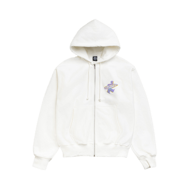 Stussy Dot Surf Puff Print Zip Hoodie 'Off White'