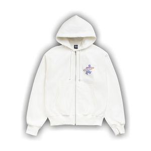Stussy Dot Surf Puff Print Zip Hoodie 'Off White'