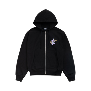 Stussy Dot Surf Puff Print Zip Hoodie 'Black'