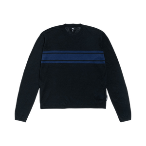 Stussy Lightweight Striped Sweater 'Black'