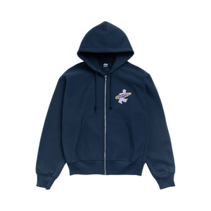 Stussy Dot Surf Puff Print Zip Hoodie 'Navy'