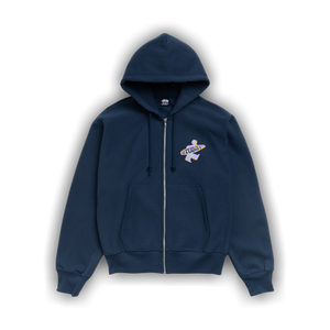 Stussy Dot Surf Puff Print Zip Hoodie 'Navy'