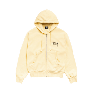 Stussy Beach Roots Zip Hoodie Garment Dyed 'Gold'