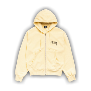 Stussy Beach Roots Zip Hoodie Garment Dyed 'Gold'