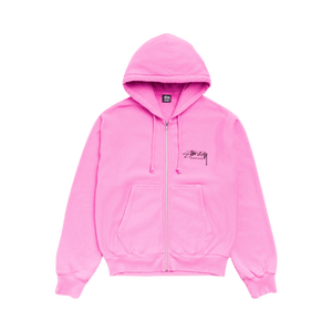 Stussy Beach Roots Zip Hoodie Garment Dyed 'Pink'