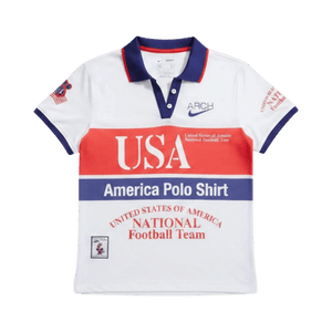 Nike Wmns Usa x V.A.A. Short-Sleeve Polo 'White/Challenge Red'