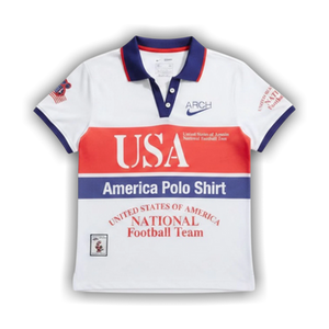 Nike Wmns Usa x V.A.A. Short-Sleeve Polo 'White/Challenge Red'